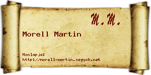 Morell Martin névjegykártya