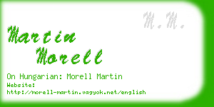 martin morell business card